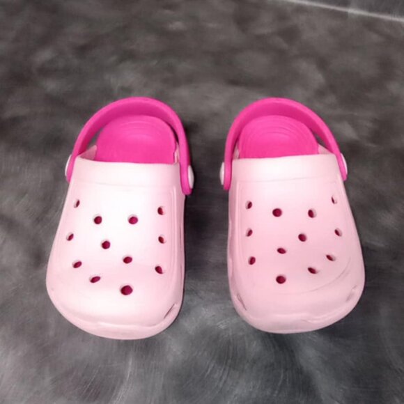 Two Tone Pink Infant Girl Breathable Clog Slip On Shoes Size 1.5 130mm - Picture 2 of 9